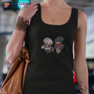 adorable tiny demon with skull mask and horns shirt tank top 4