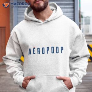 aeropoop blue logo shirt hoodie