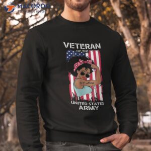 african american army veteran female shirt melanin us shirt sweatshirt