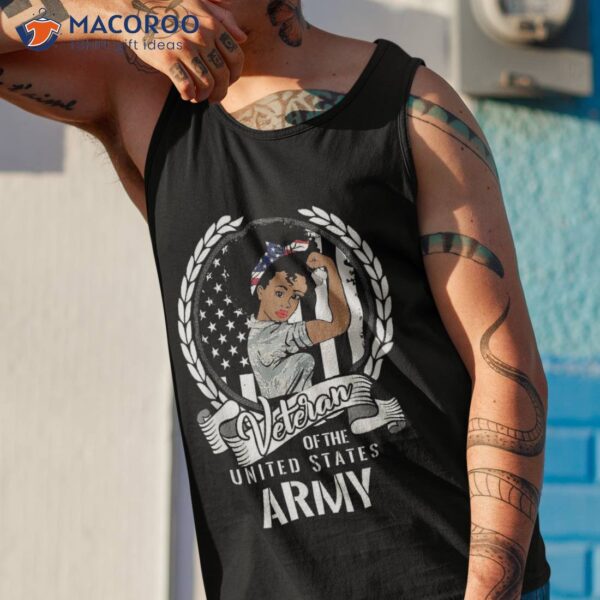 African American Army Veteran Woman Black Us Girl Vet Shirt