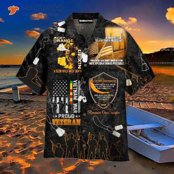 Agent Orange Vietnam Proud Veteran Memorial Hawaiian Shirts