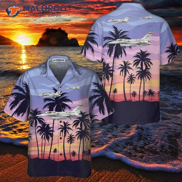 Aircraft On Sunset Hawaiian Shirt, Shirt For And , Tropical