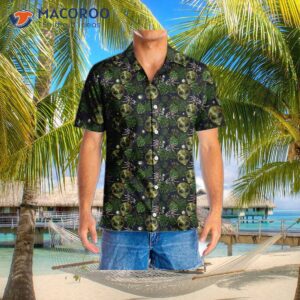 alien and spider in a night tropical forest hawaiian shirt 3