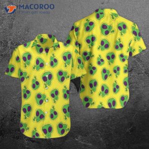 alien face patch hawaiian shirt 2