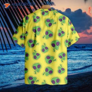 alien face patch hawaiian shirt 5