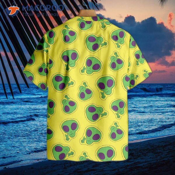 Alien Face Patch Hawaiian Shirt