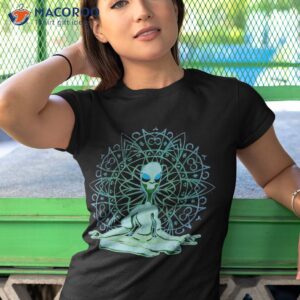 alien mandala meditation transcendental lotus yoga graphic shirt tshirt 1