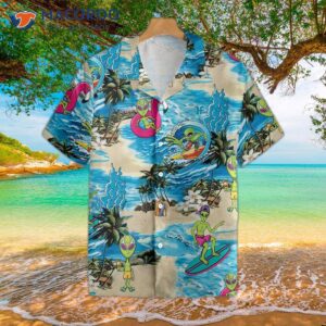 alien on the beach hawaiian shirt 4