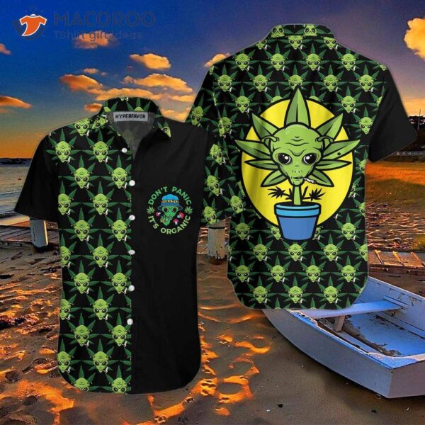 Alien Organic Marijuana Hawaiian Shirt For