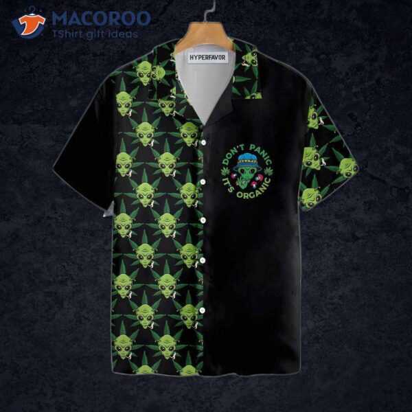 Alien Organic Marijuana Hawaiian Shirt For
