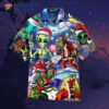 Alien Santa’s Christmas In The Galaxy Hawaiian Shirts