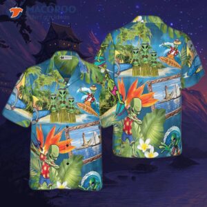 alien tropical summer hawaiian shirt 2