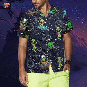 aliens night sky hawaiian shirt 4