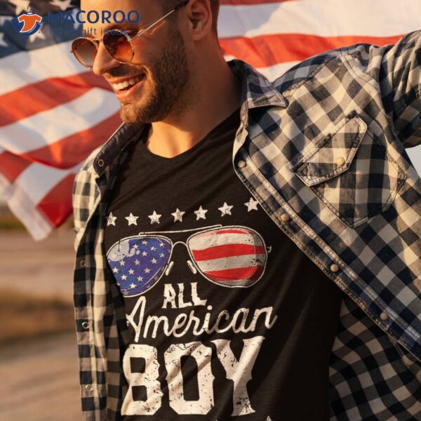 All American Boy 4th Of July Usa Sunglasses Family Matching Shirt