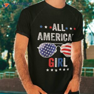All American Girl Usa Flag 4th Of July Sunglasses Family Shirt