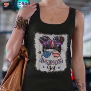 all american girls 4th of july shirts messy bun sunglasses shirt tank top 4