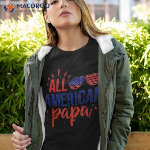 All American Papa 4th Of July Sunglasses Family Shirt