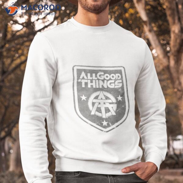 All Good Things Military Green Crest Logo Shirt