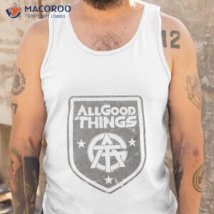 all good things military green crest logo shirt tank top