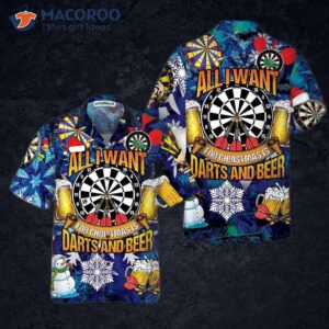 all i want for christmas is darts and beer hawaiian shirt funny shirt best xmas gift idea 0