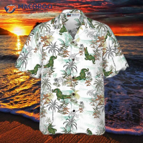 Alligator Seamless Pattern Shirt For ‘s Hawaiian