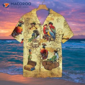 amazing pirate parrot hawaiian shirt 2