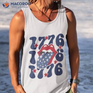america 4th of july 1776 patriotic freedom usa flag lip shirt tank top