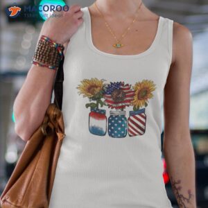america sunflower usa flag flower t for american 4th of july shirt tank top 4