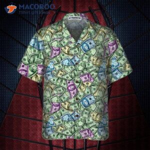 american currency banknote seamless pattern dollar hawaiian shirt funny money shirt gift for 2