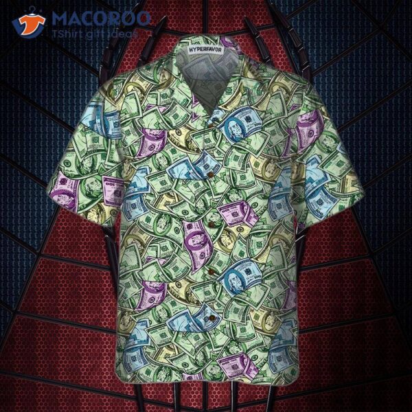 American Currency Banknote Seamless Pattern Dollar Hawaiian Shirt, Funny Money Shirt Gift For