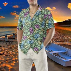 american currency banknote seamless pattern dollar hawaiian shirt funny money shirt gift for 4