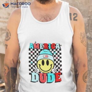 american dude smiley shirt tank top