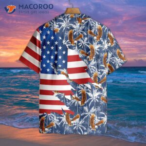 American Eagle Palm Tree Hawaiian Shirt