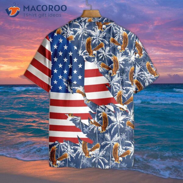 American Eagle Palm Tree Hawaiian Shirt