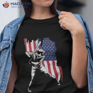 american flag baseball team 4th of july for boys girls shirt tshirt