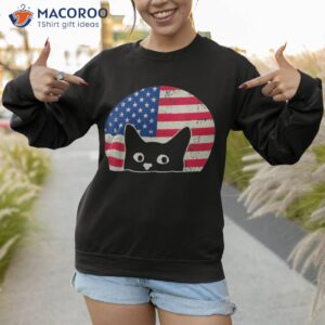 american flag cat 4th of july kitten patriotic pet lover shirt sweatshirt