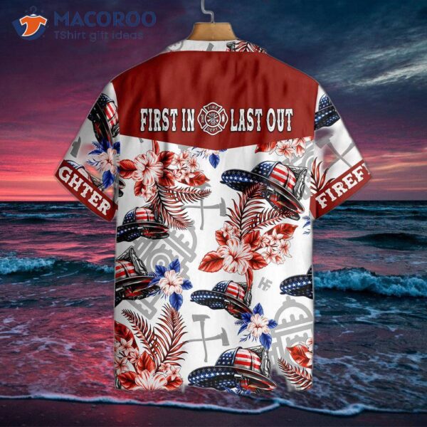 American Flag Firefighter Helmet Seamless Hawaiian Shirt, Texas Bluebonnet Shirt For