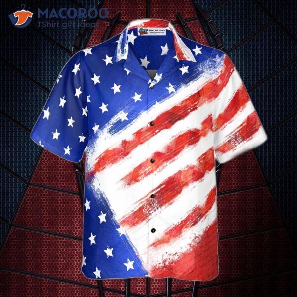 American Flag Hawaiian Shirt For