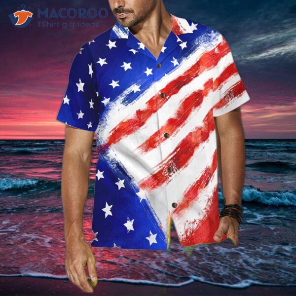 American Flag Hawaiian Shirt For