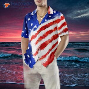 american flag hawaiian shirt for 4