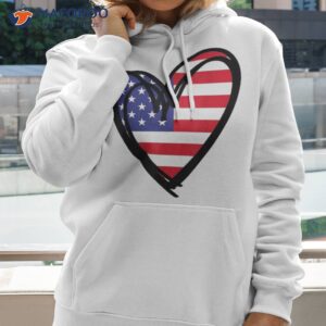 american flag heart 4th of july usa patriotic pride shirt hoodie