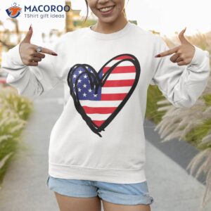 american flag heart 4th of july usa patriotic pride shirt sweatshirt 1