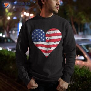 american flag heart 4th of july usa patriotic pride shirt sweatshirt