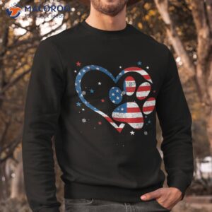 american flag patriotic dog amp cat paw print 4th of july shirt sweatshirt