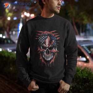 american flag usa america us creepy skull shirt sweatshirt