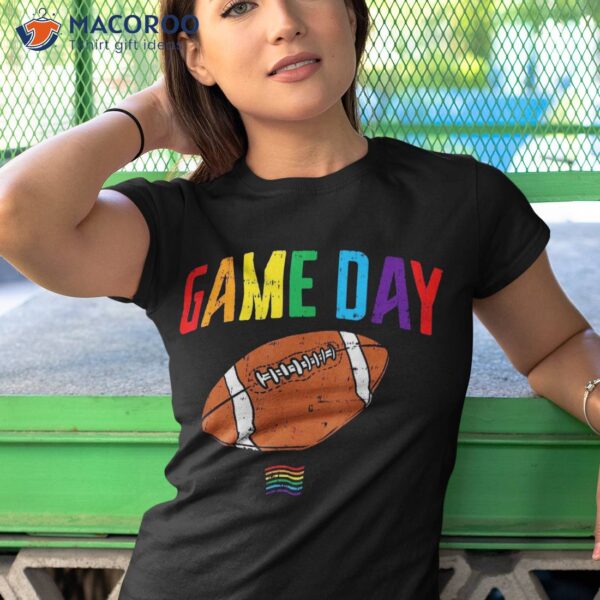 American Football Game Day Rainbow Sports Lover Fan Lgbtq Shirt