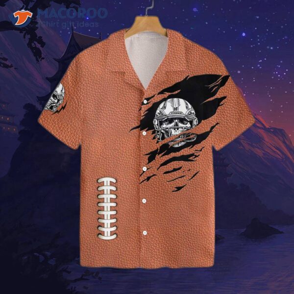 American Football-patterned Hawaiian Shirt