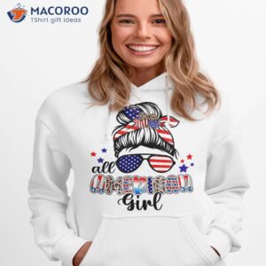 american girl life messy bun 4th of july patriotic usa shirt hoodie 1