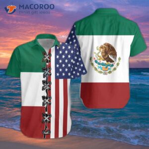 American-mexican Flag Hawaiian Shirt