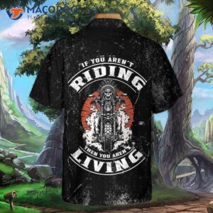 American Motorcycle Indian Old Biker Custom Hawaiian Shirt, Personalized Riding Skull Native Shirt